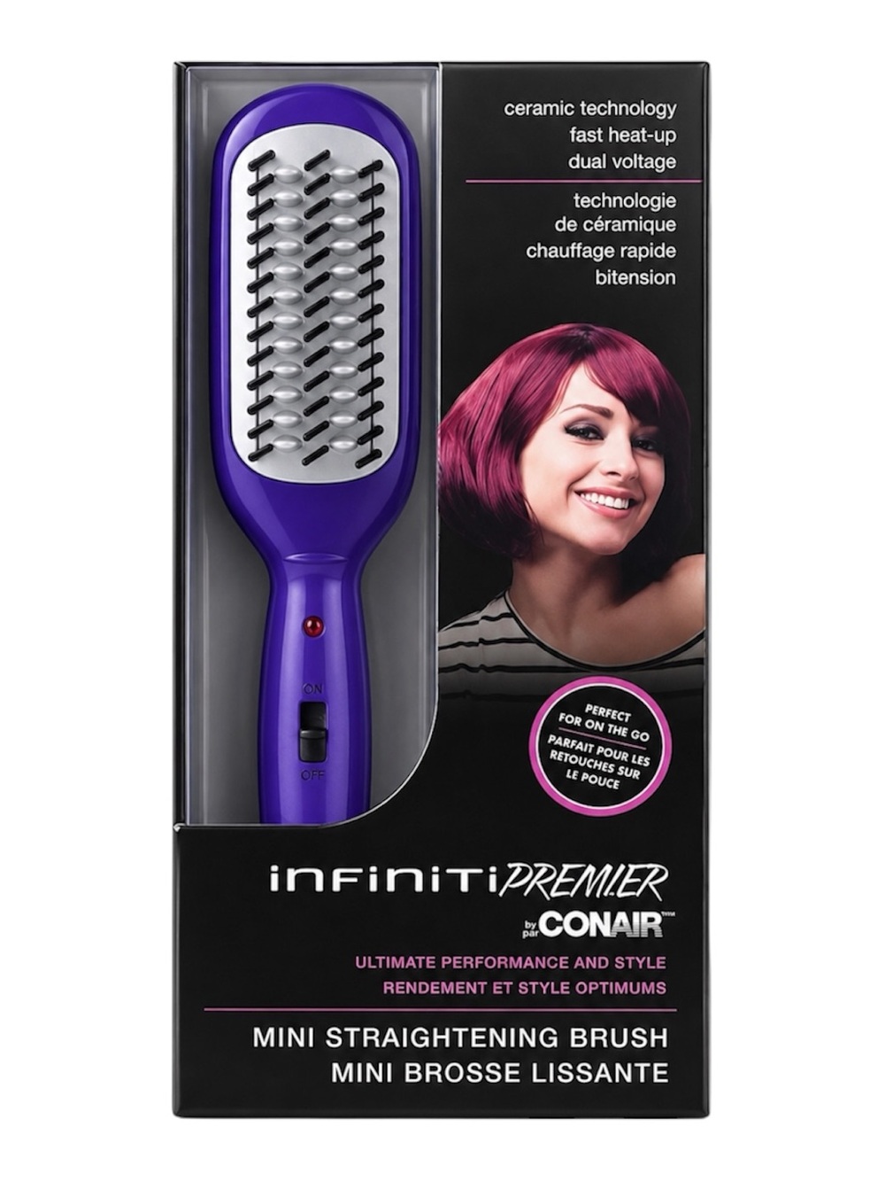 INFINITI PREMIER BY CONAIR MINI STRAIGHTENING BRUSH - BNIB